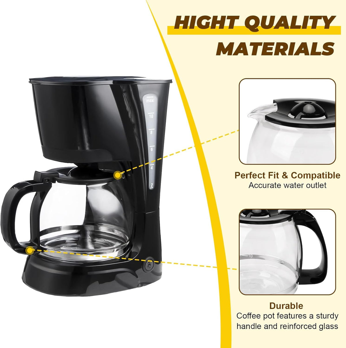 12 Cup Carafe Coffee Maker Pot D7929