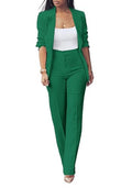 Women's 2 Piece Pant Suit Blazer and Slim Fit Pants Set V80293