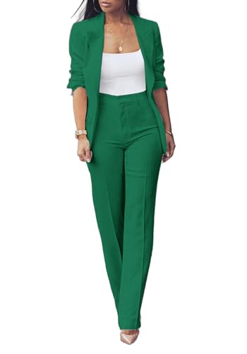 Women's 2 Piece Pant Suit Blazer and Slim Fit Pants Set V80293