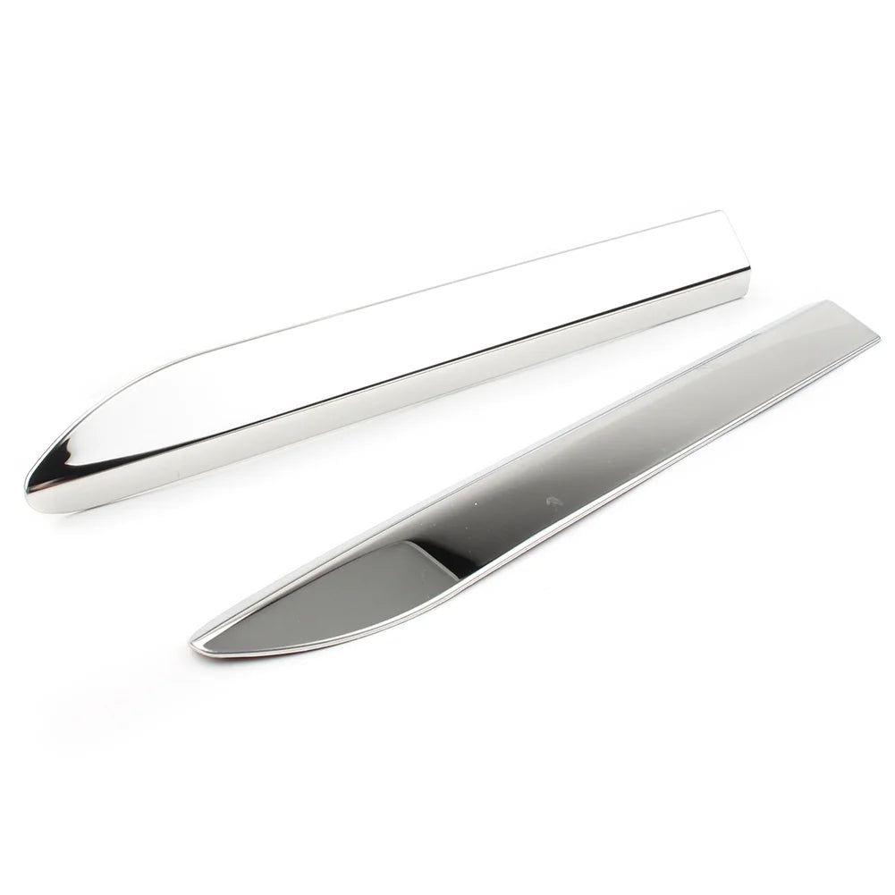 2Pcs Chrome Car Front Bumper Corner Protector Molding Cover Trim C27368