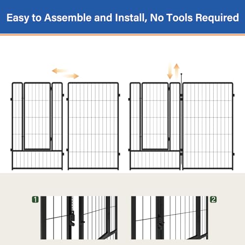 24 inch 12 Panels Heavy-Duty Metal Dog Playpen J905952
