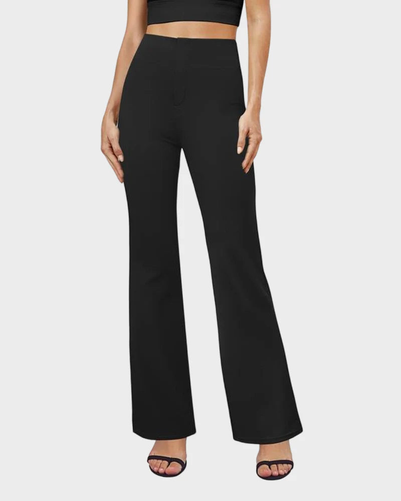 High Waist Bootcut Stretch Trousers E5555
