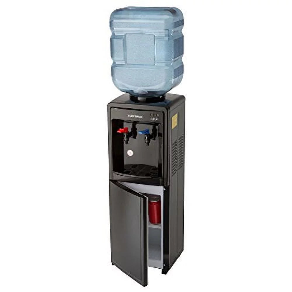 Black Freestanding Hot and Cold Water Cooler Dispenser D37987