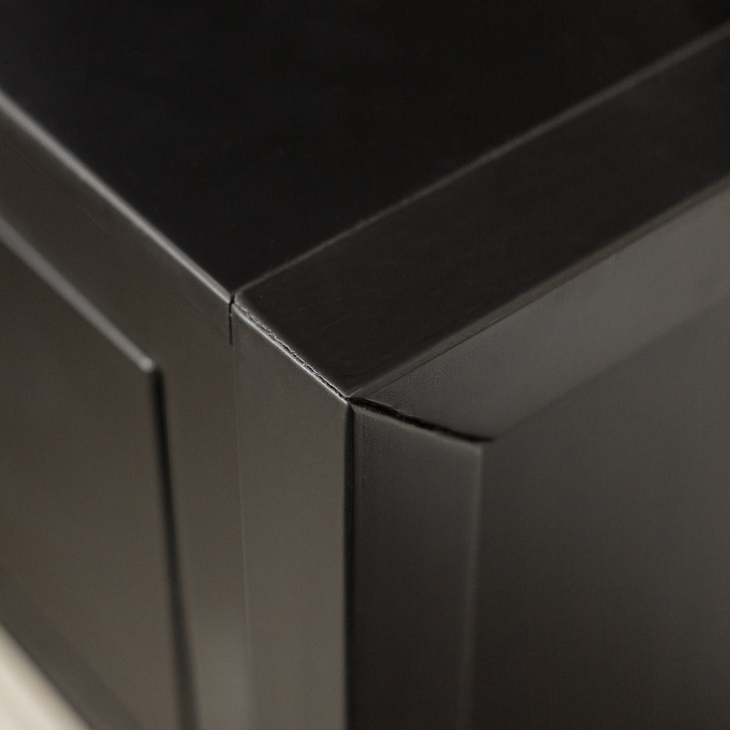 Set of 2 Black One Drawer Storage Nightstand A27569