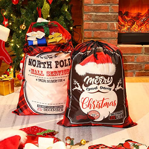 6 Pcs Large Polyester Drawstring Gift Bag T78854