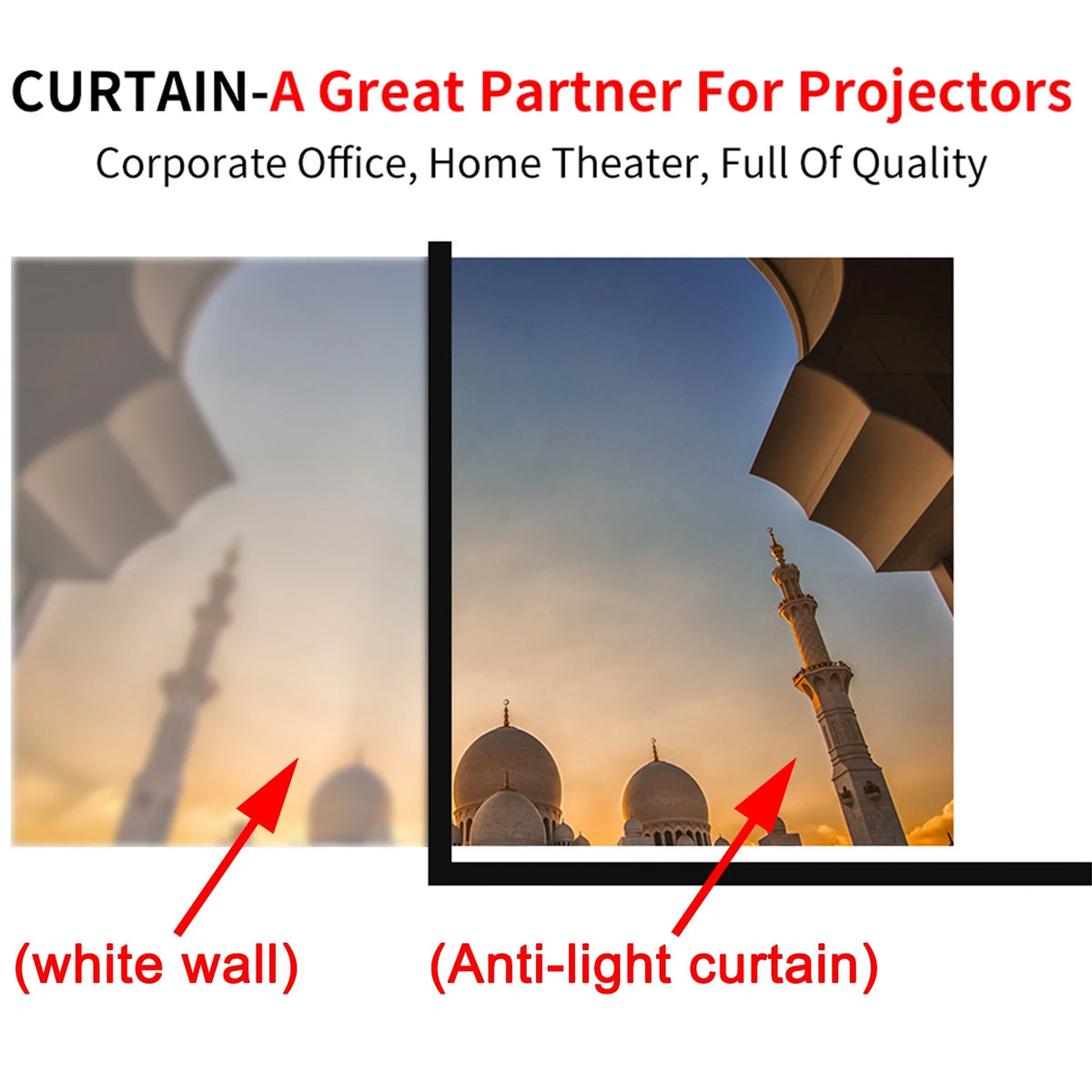 150 inch 4K 16:9 Foldable Portable Projector Screen U8625