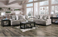 Light Gray Microfiber Sofa and Loveseat U1966