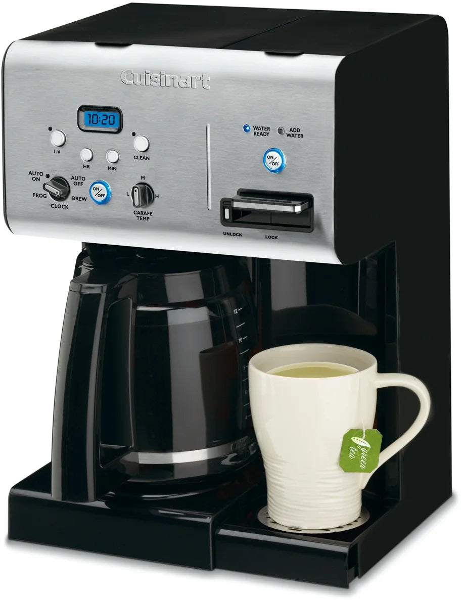 12-Cup Programmable Coffeemaker with Hot Water System, Black Stainless J509782