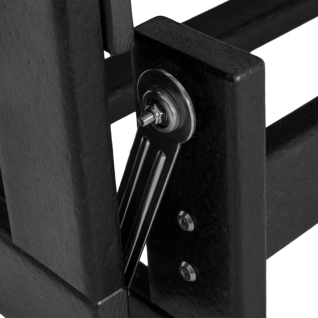 Black HDPE Double Patio Glider Bench S523994