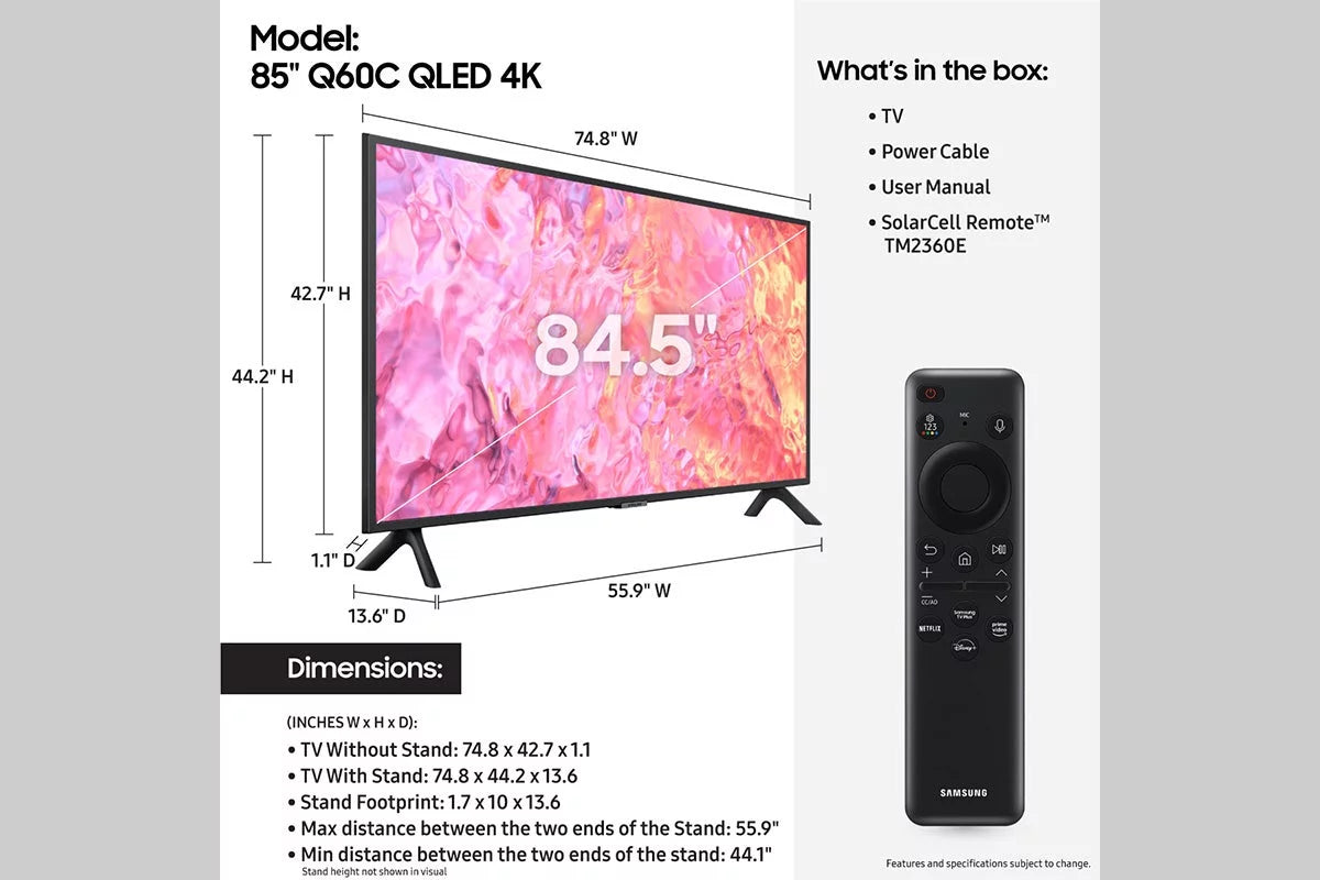 85" Class QLED 4K Smart TV P7558