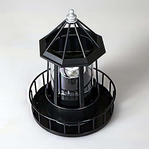 Red Rotating Solar Lighthouse Light, IP65 Waterproof E201