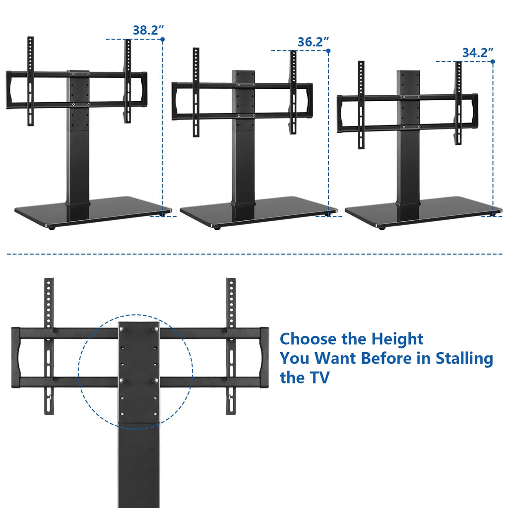 Black Swivel Table Top TV Stand up to 85 inch F452506