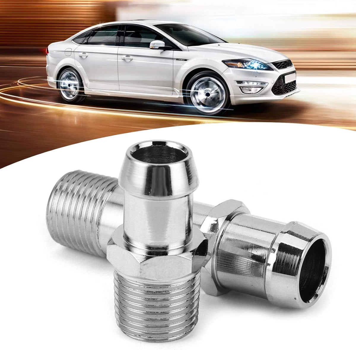 Heater Hose Connector, 2pcs for 3/4in Water Pump 5/8in Intake E585163