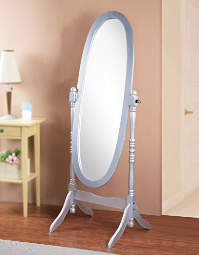 Cherry Finish Wood Cheval Mirror P225