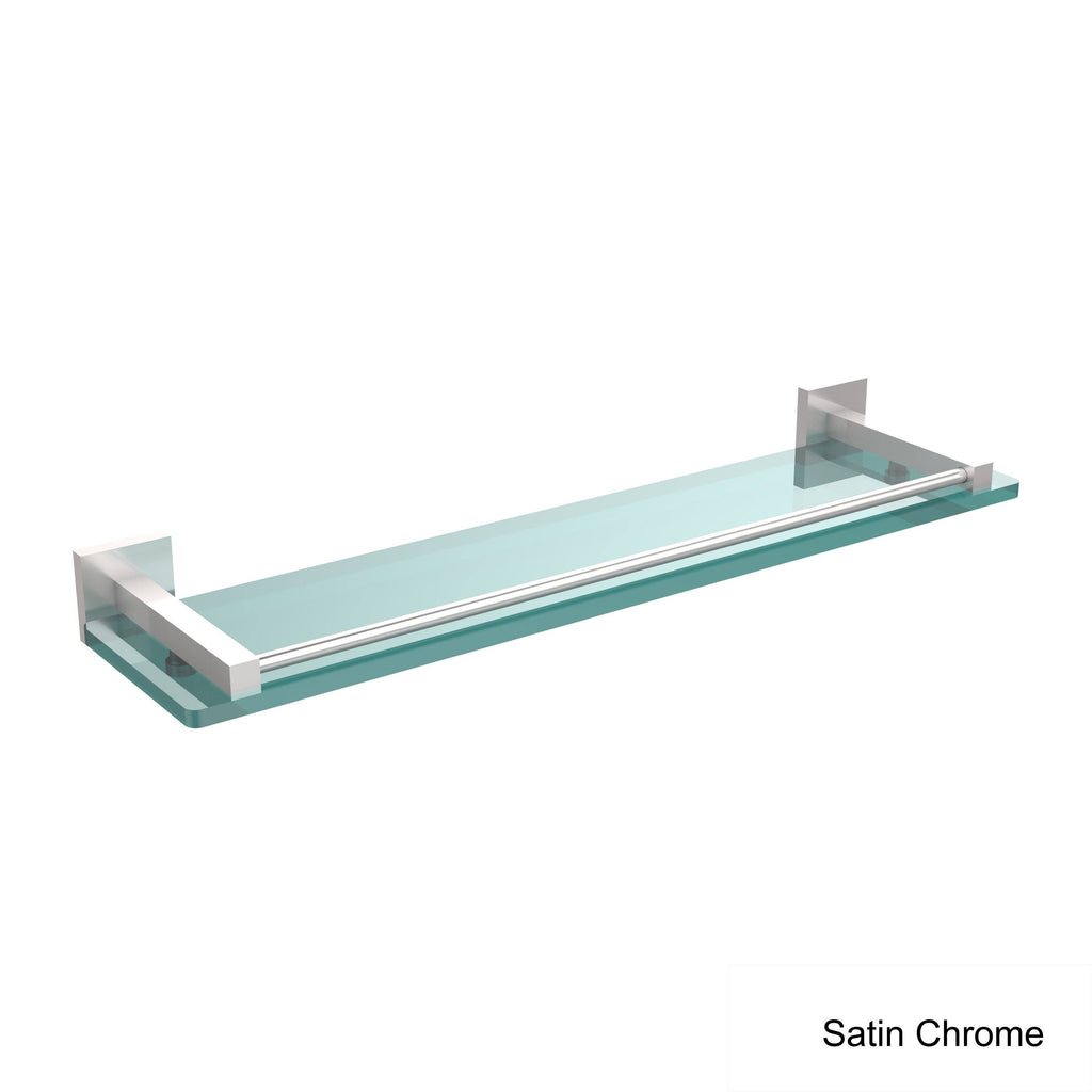 Brushed Bronze Glass Shelf with Gallery Rail H711049