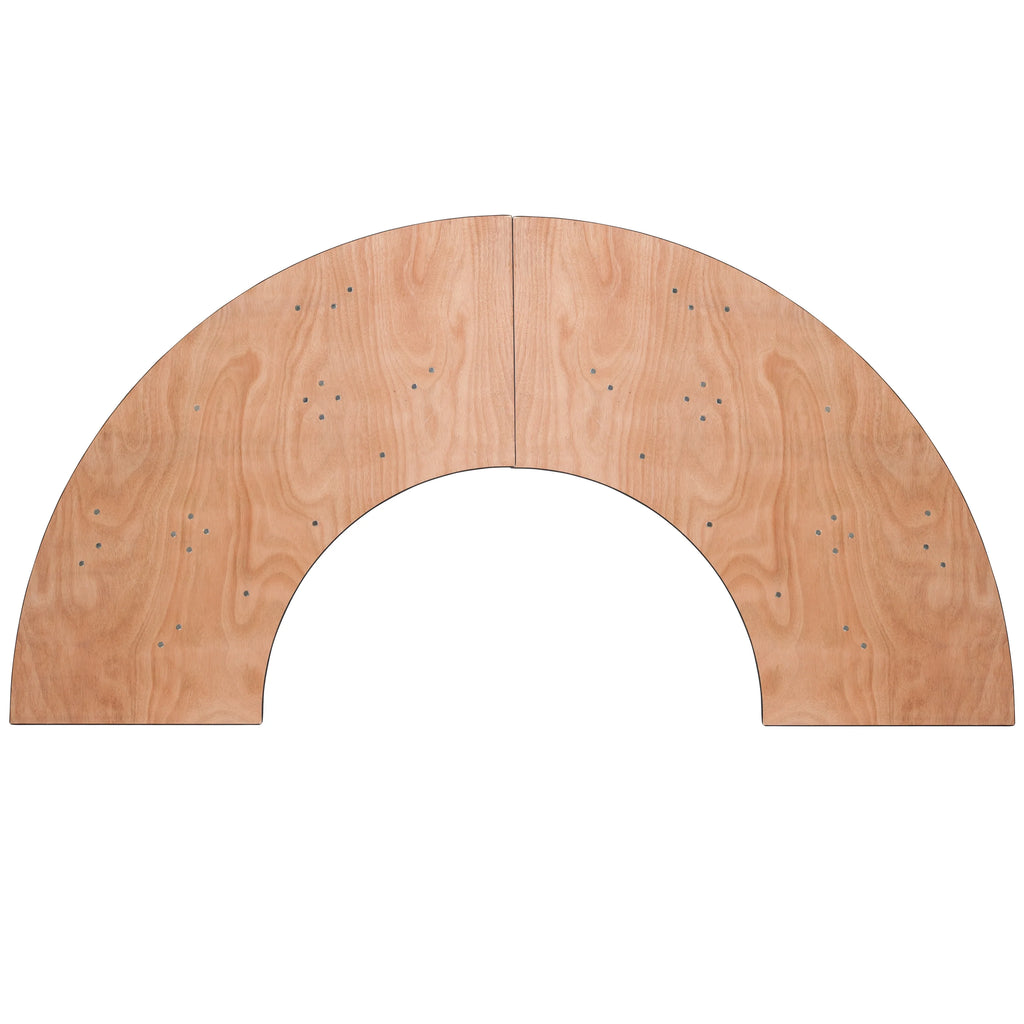 Serpentine Wood Folding Banquet Table O339