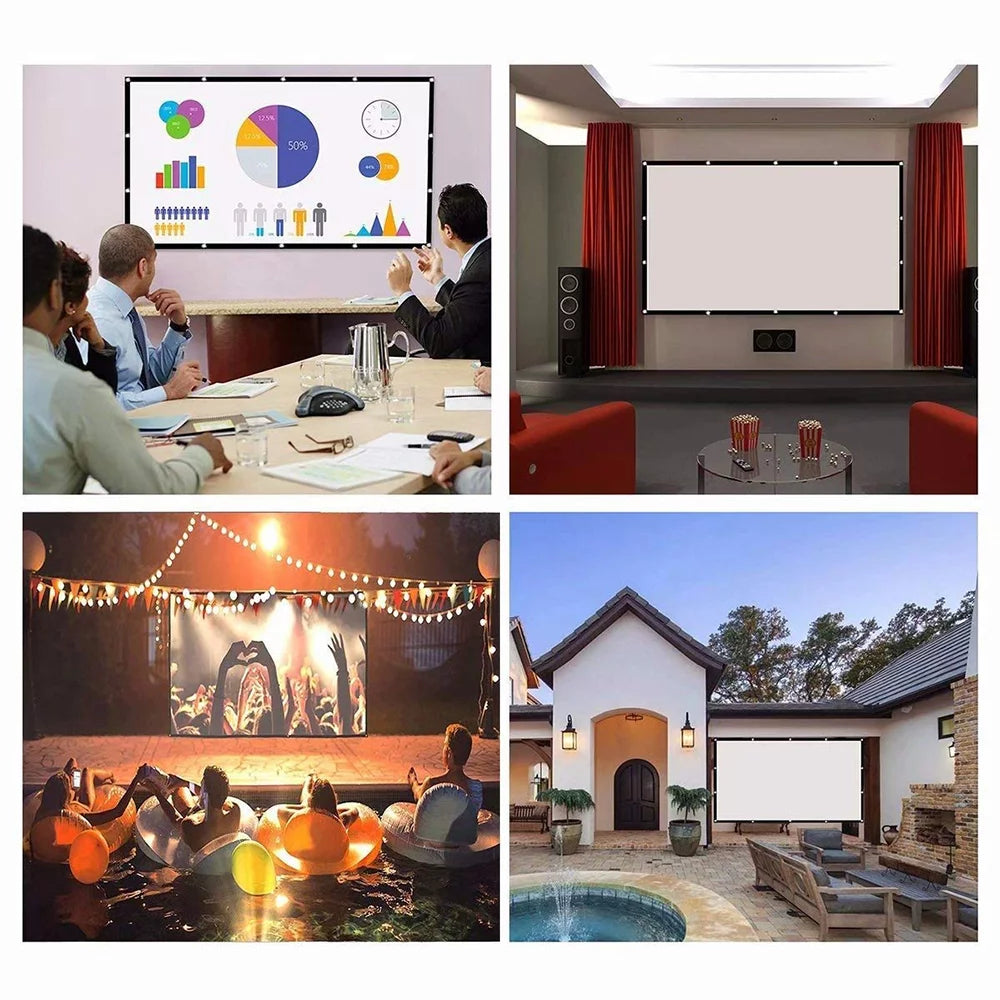 150 inch 4K 16:9 Foldable Portable Projector Screen U8625