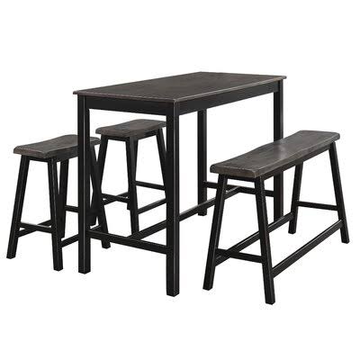 4 Piece Counter Height Solid Wood Dining Set O3686