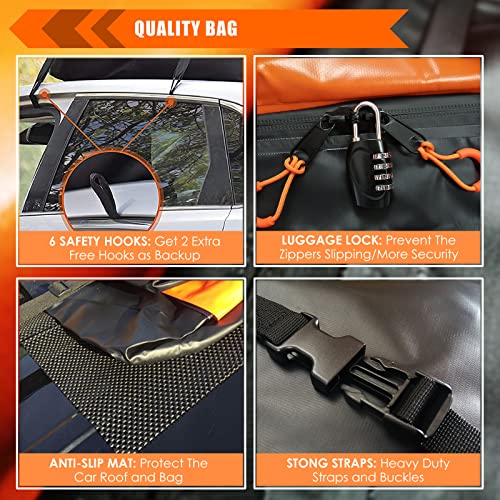 Waterproof 15 Cubic feet Car Roof Bag Cargo Carrier R1685
