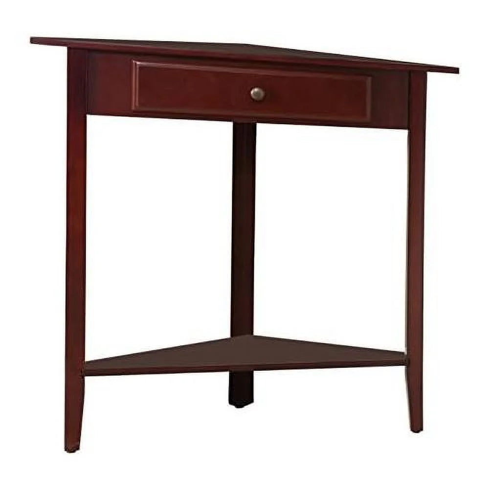 Wood Corner Sofa Accent Table With Drawer D882260