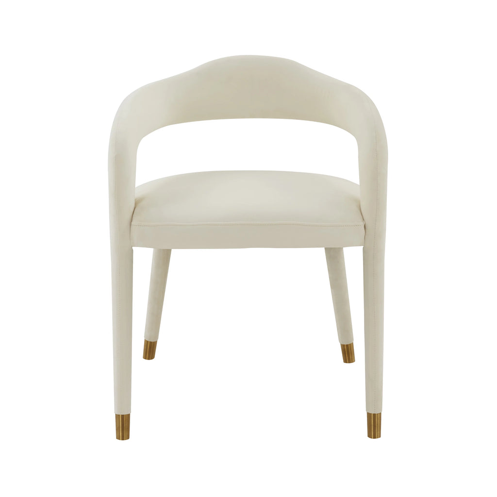 Cream Velvet Dining Chair B938
