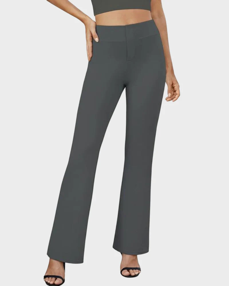 High Waist Bootcut Stretch Trousers E5555