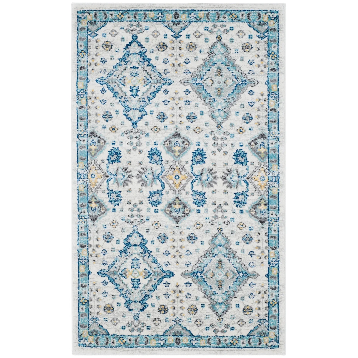 Ivory Light Blue 10' x 14' Area Rug T627