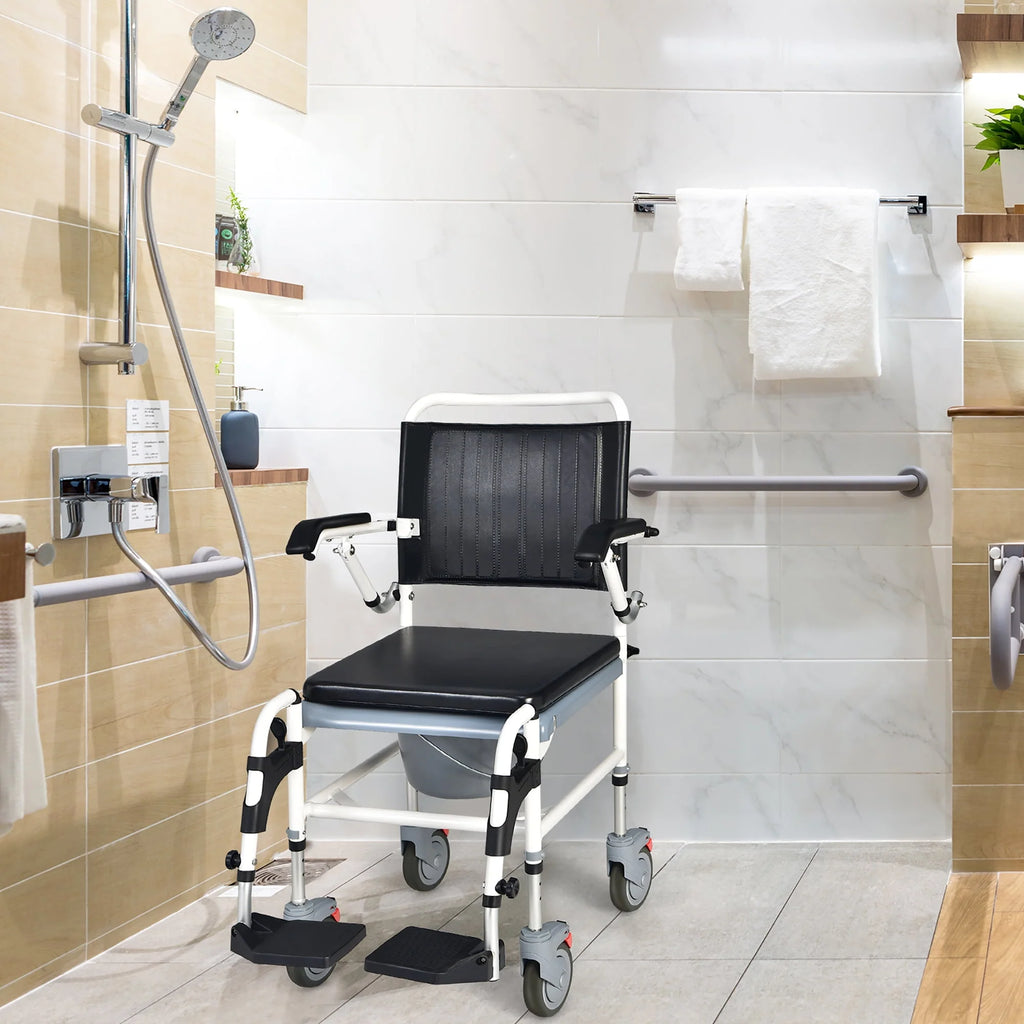 4-in-1 Commode Chair with Detachable Bucket Y1095
