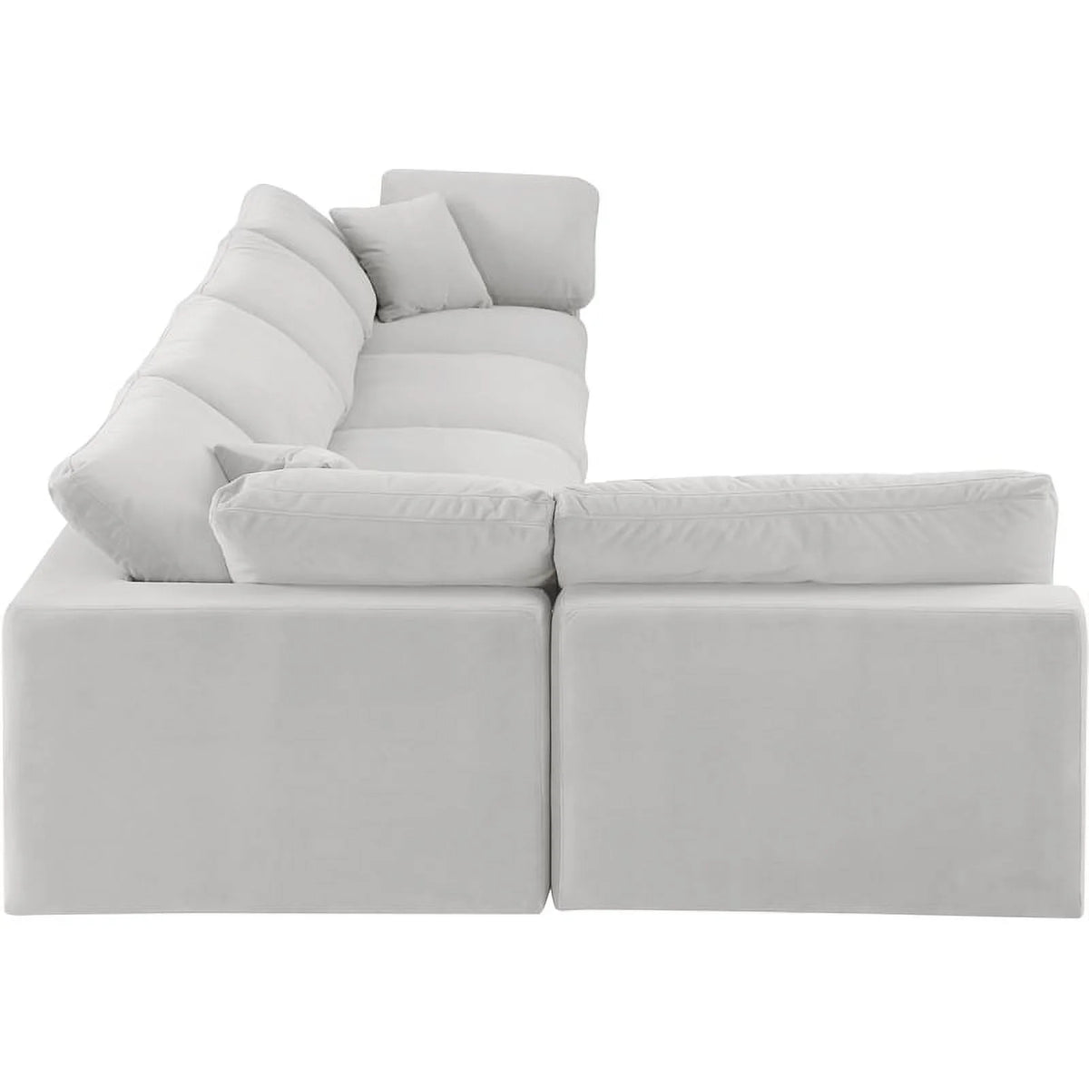 Cream Velvet Modular Sectional O848567