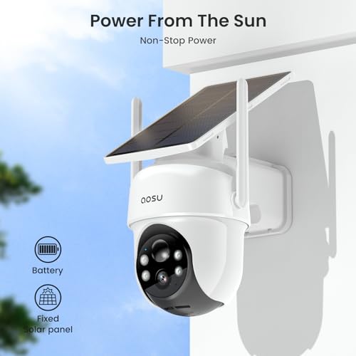 Security Cameras Outdoor Wireless, 4 Cam-Kit, Solar-Powered, 2K Color Night Vision, 5G & 2.4G WiFi M715