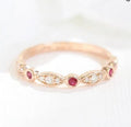 Rose Gold Plated 925 Sterling Silver Engagement Ring V875285