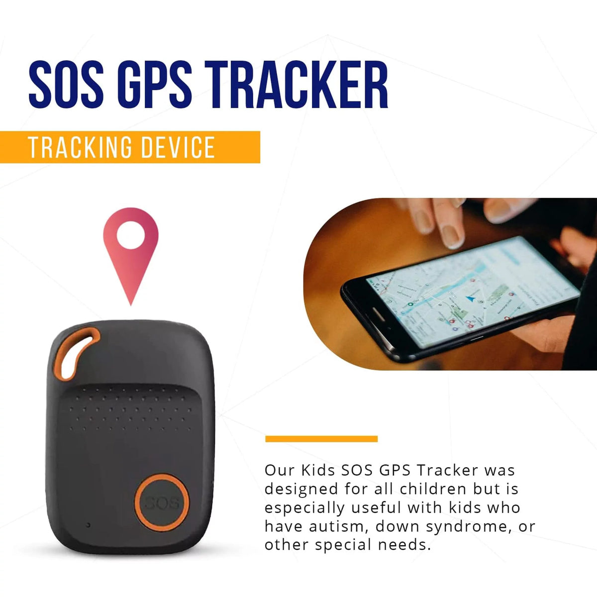 Elderly Fall Alert Monitoring SOS Button GPS Tracker U2209