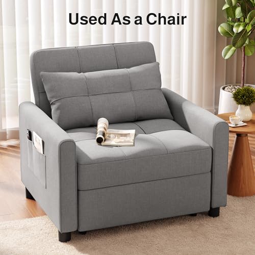 Pink Sleeper Chair Bed with Adjustable Backrest Z36186