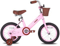 12 & 14 & 16 & 20 Inch Kids Bike with Basket & Training Wheels C73972