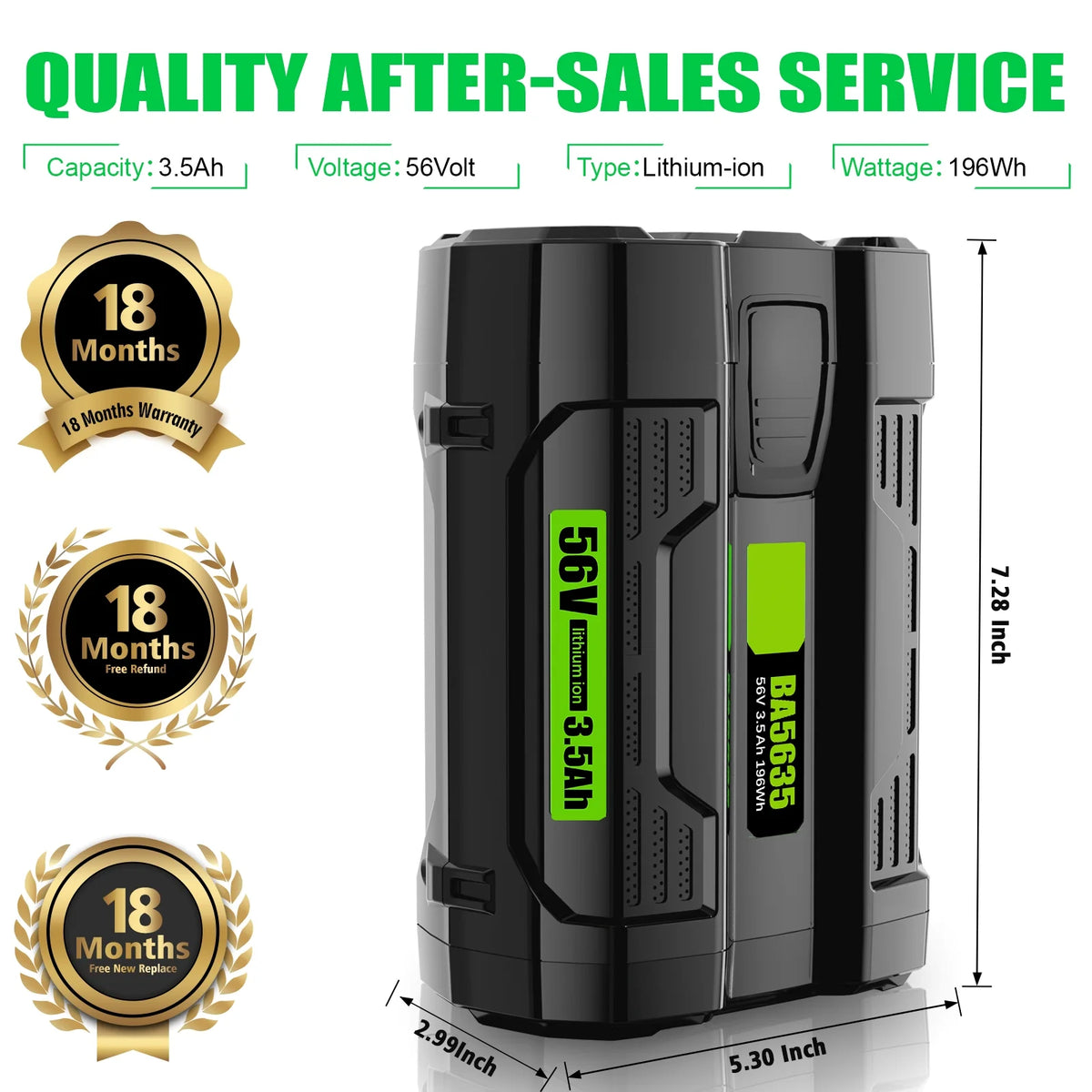 56V 3.5Ah Replacement Battery L9227