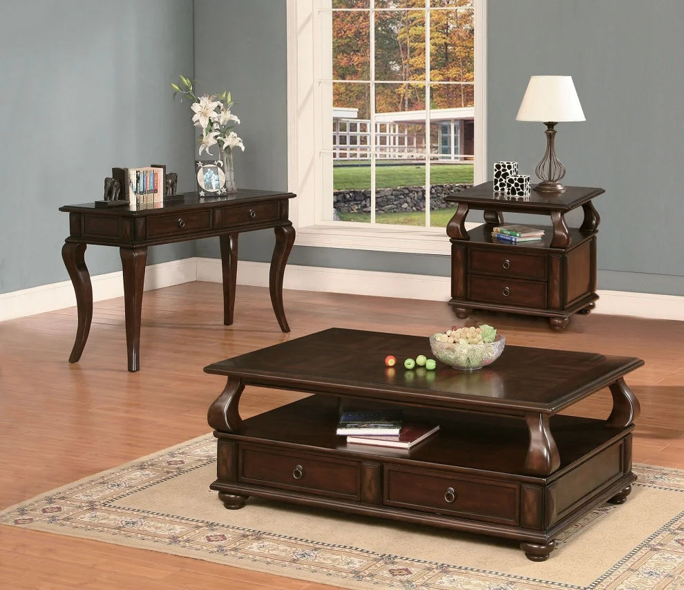 Walnut Poplar Basswood Veneer End Table N5959