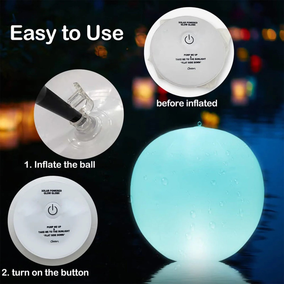 Light Up Glow In The Dark PVC Beach Balls T601