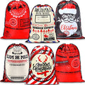6 Pcs Large Polyester Drawstring Gift Bag T78854