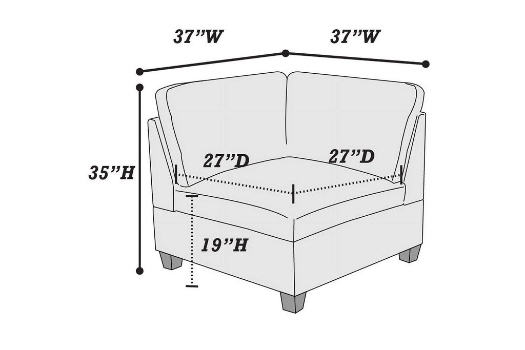 Tan Chenille Modular Sectional Sofa Set 7Pc Z555