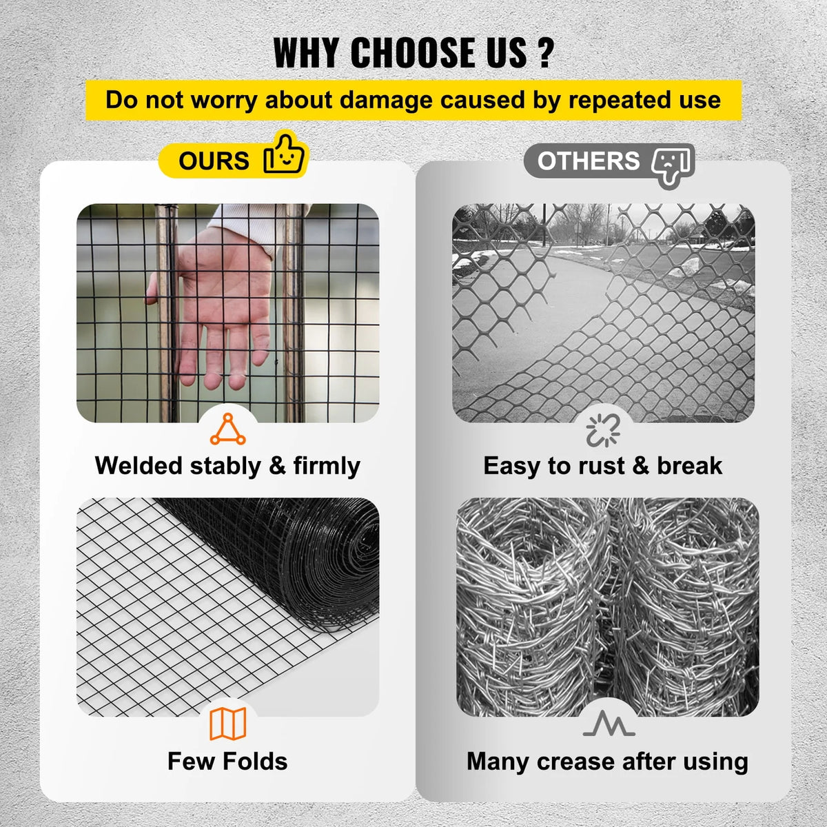 Vinyl Coated Welded Wire Fence 1x1 16 Gauge 24x100' I91806