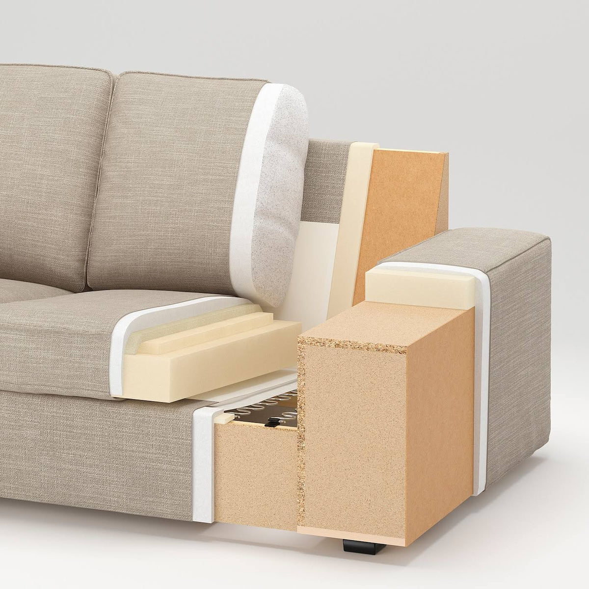 Kivik Sofa with Chaise, Hillared Anthracite H621714