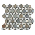 10.25x11.25-inch Multi Sunset Stone Mosaic Floor and Wall Tile J166007