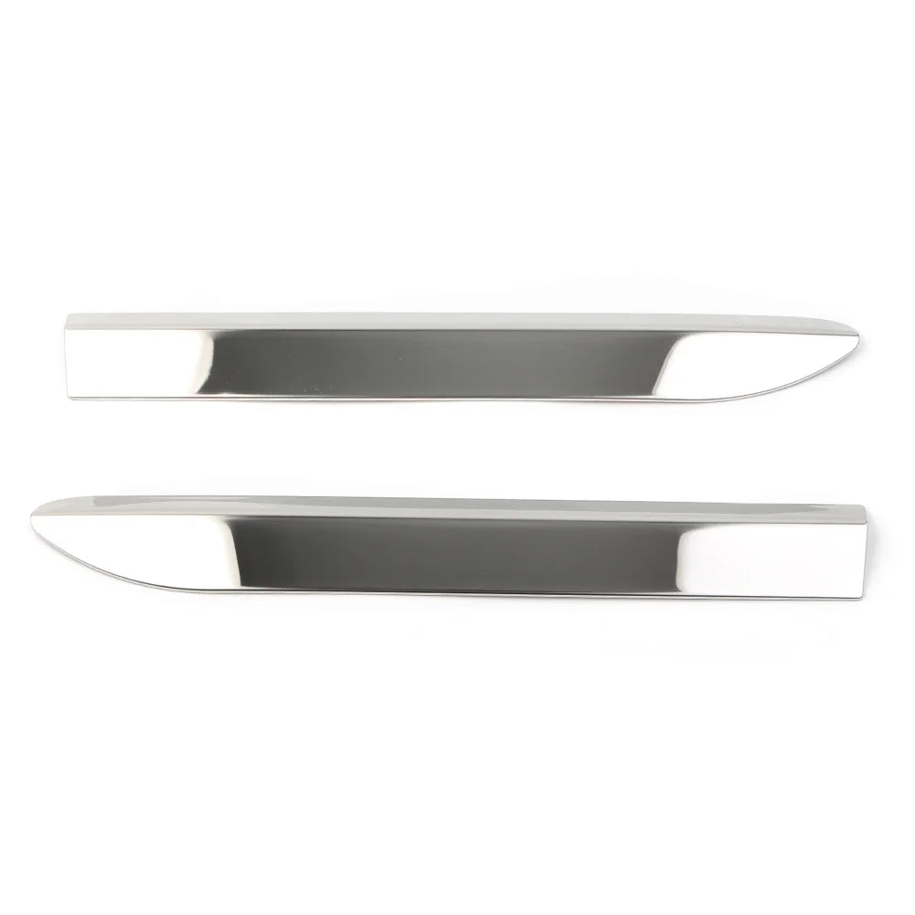 2Pcs Chrome Car Front Bumper Corner Protector Molding Cover Trim C27368