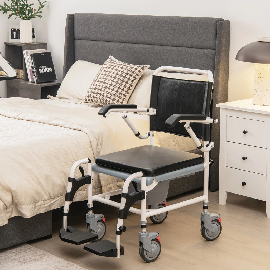 4-in-1 Commode Chair with Detachable Bucket Y1095