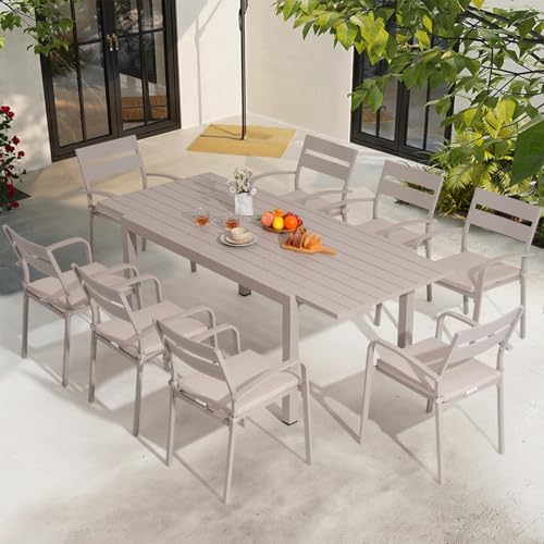 Aluminum 4-Piece Patio Dining Chairs with Cushions W91509