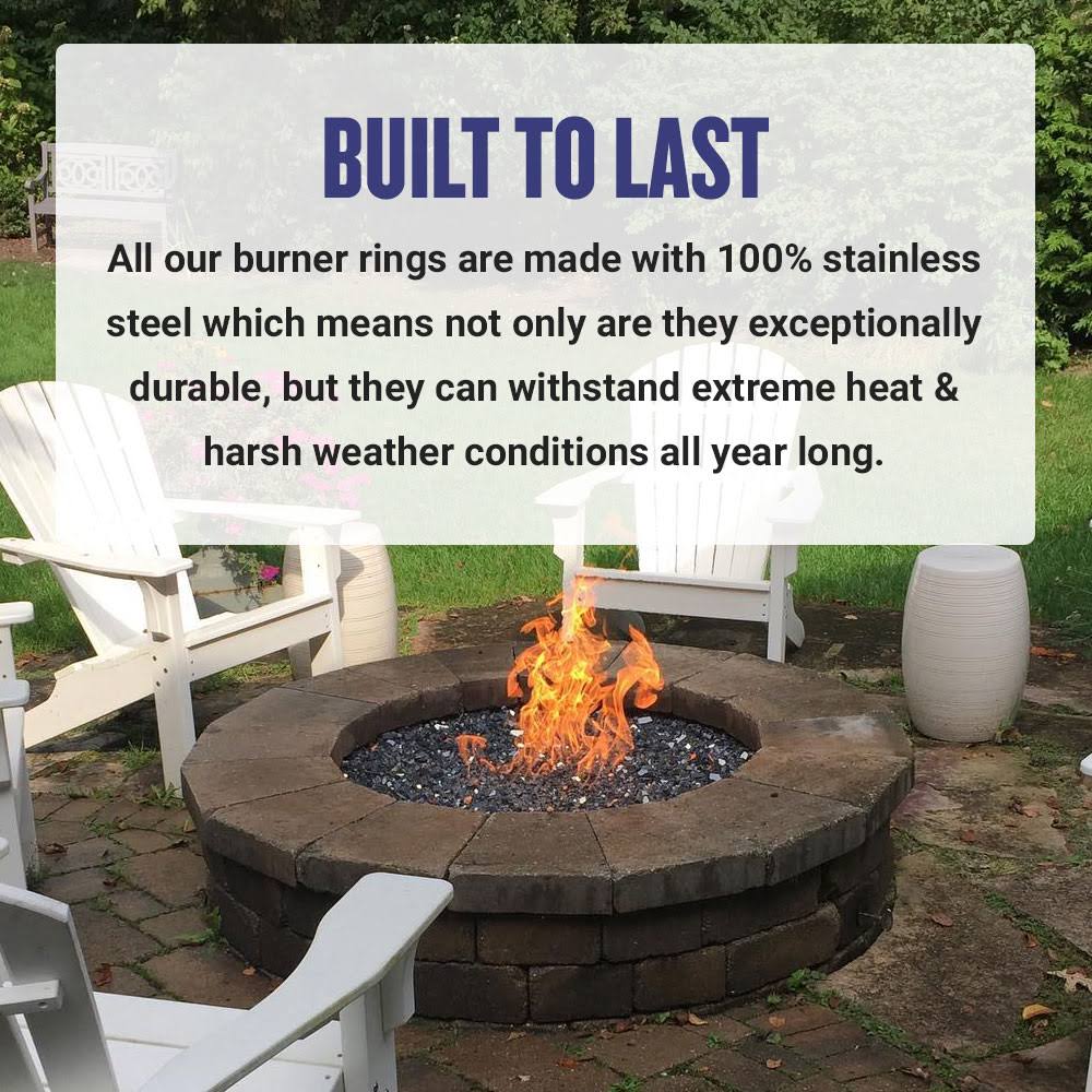 30x22 Stainless Steel Fire Pit Ring Burner T335958