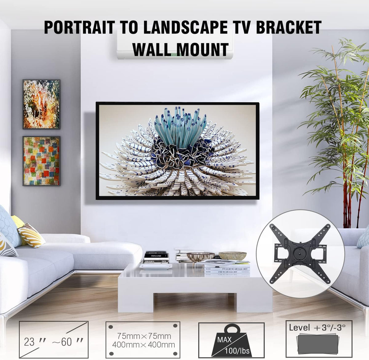 48 Long Arm Full Motion TV Wall Mount P95293