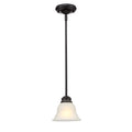 Dark Bronze Mini Pendant Light Fixture with Glass Shade O24306