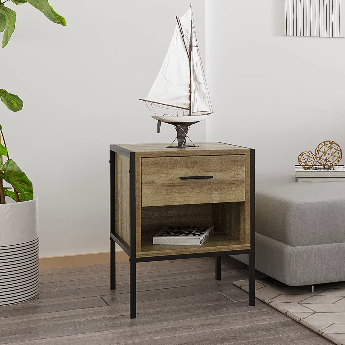 Industrial End Table A1911