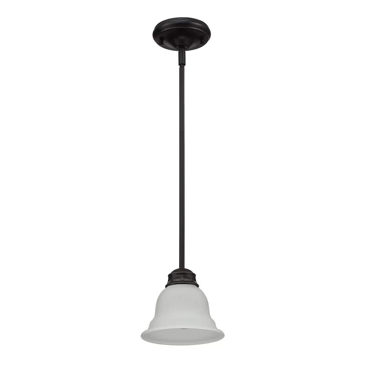 Dark Bronze Mini Pendant Light Fixture with Glass Shade O24306